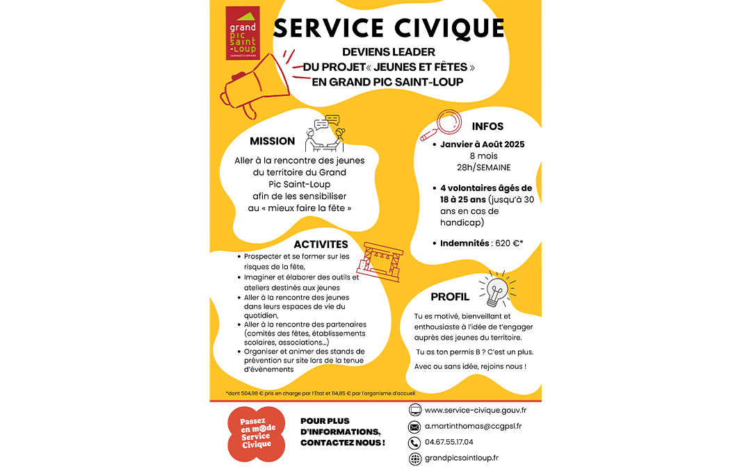 OFFRE de MISSION en SERVICE CIVIQUE